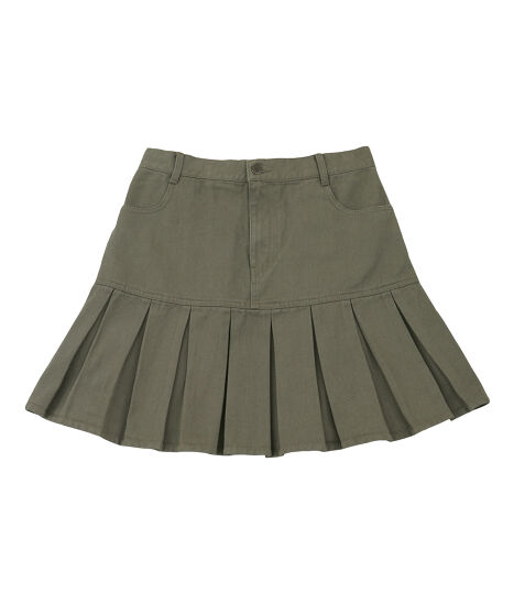 ミリタリープリーツヘムミニスカート[商品：PN24AW-004