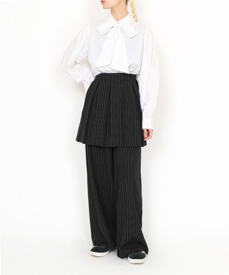 【スマートで上品♪】Louis Vuitton★ボックスプリーツスカート ピンストライプボックスプリーツミニスカート[商品：PN24AW-023