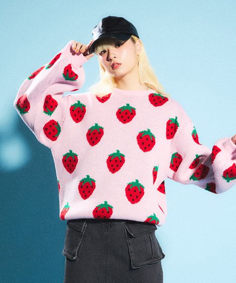 フード総柄ニット[商品：PN24AW-030] - PUNYUS Online Store / 公式通販