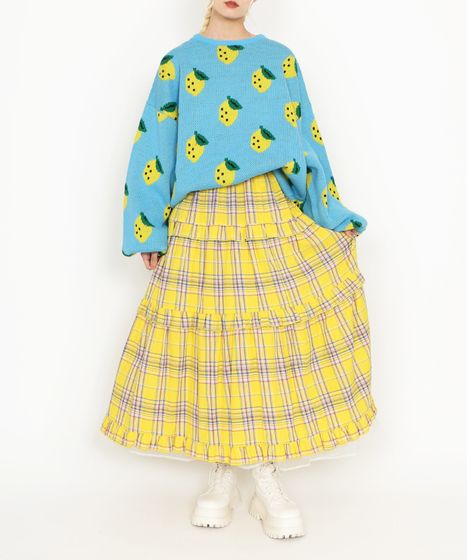 フード総柄ニット[商品：PN24AW-030] - PUNYUS Online Store / 公式通販