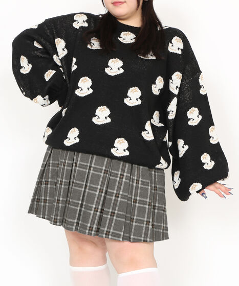 もち もち総柄ニット[商品：PN24AW-031] - PUNYUS Online Store