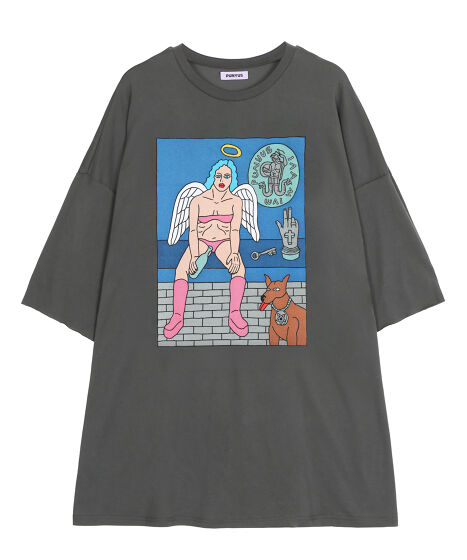 Night angel スーパービッグTシャツ[商品：PN24AW-032] - PUNYUS