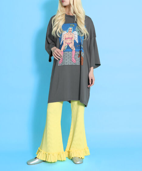 【ぴぴん】Annmiru ビックTシャツ Night angel スーパービッグTシャツ[商品：PN24AW-032] - PUNYUS