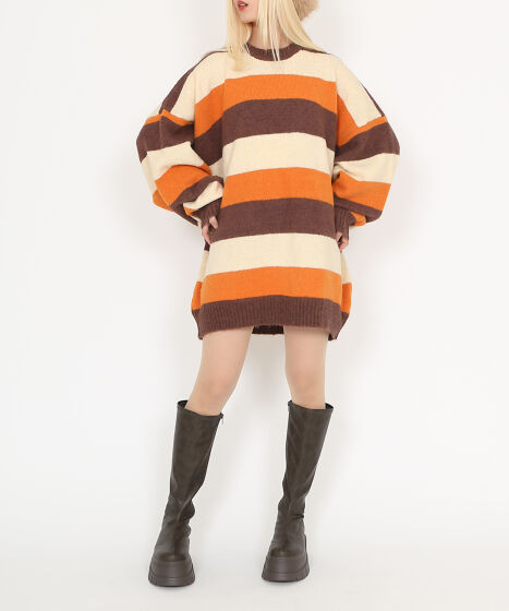 マルチボーダーオーバーニット[商品：PN24AW-054] - PUNYUS Online