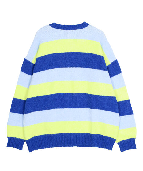 マルチボーダーオーバーニット[商品：PN24AW-054] - PUNYUS