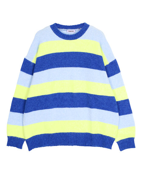 マルチボーダーオーバーニット[商品：PN24AW-054] - PUNYUS Online