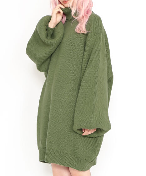 タートルネックニットワンピース[商品：PN24AW-055] - PUNYUS
