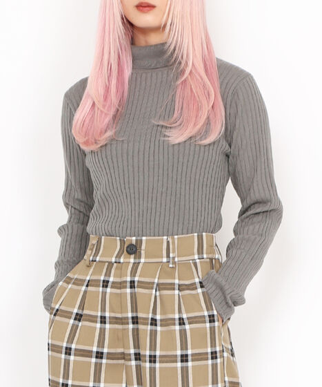 PATOU - 美品　PATOUリブ編みタートルネック   タートルネック　薄手 タートルネックリブニット[商品：PN24AW-057] - PUNYUS Online