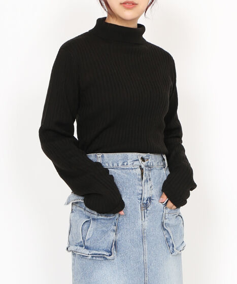 タートルネックリブニット[商品：PN24AW-057] - PUNYUS Online