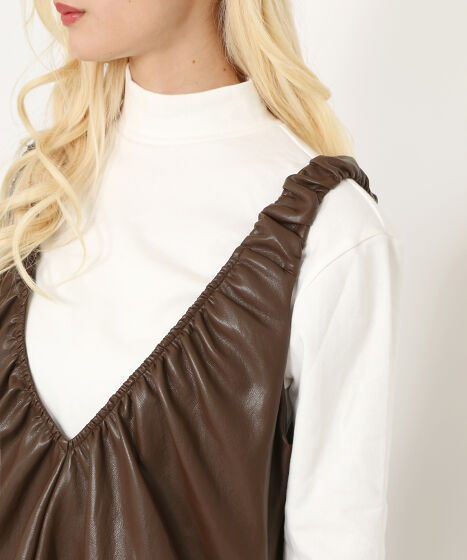 合皮2WAYワンピース[商品：PN24AW-062] - PUNYUS Online Store