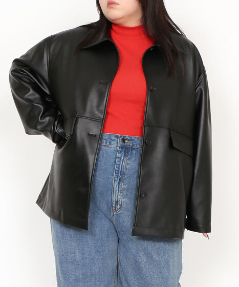 合皮カージャケット[商品：PN24AW-065] - PUNYUS Online Store / 公式通販