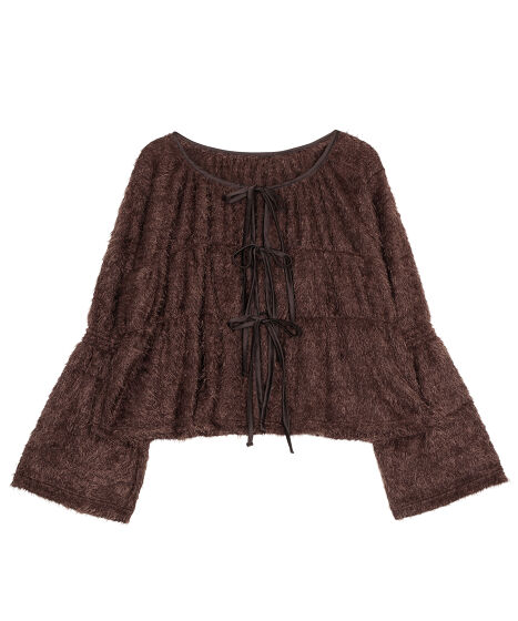 フロントリボンカーディガン[商品：PN24AW-052] - PUNYUS Online Store