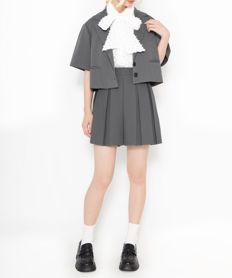 半袖ショートテーラードジャケット[商品：PN24SS-004-2] - PUNYUS