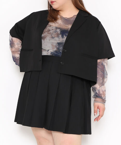 半袖ショートテーラードジャケット[商品：PN24SS-004-2] - PUNYUS