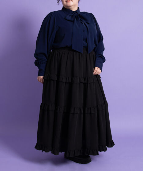 フリルティアードロングスカート[商品：PN24SS-008] - PUNYUS Online