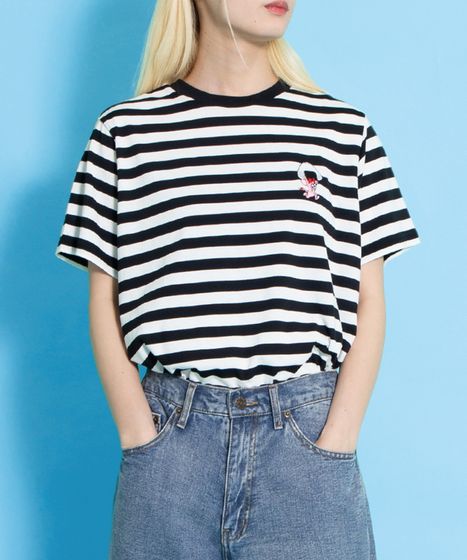 ワンポイントボーダーTシャツ[商品：PN24SS-032-2] - PUNYUS Online