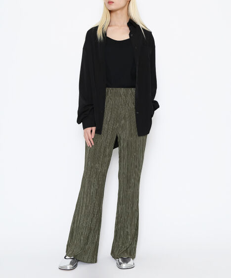 クリスタルプリーツフレアパンツ[商品：PN24SS-035] - PUNYUS Online