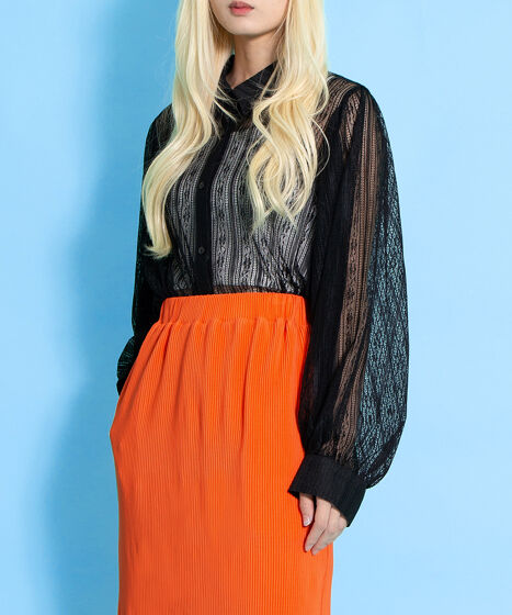 パフスリーブレースシャツ[商品：PN24SS-041] - PUNYUS Online Store