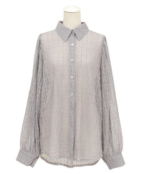 パフスリーブレースシャツ[商品：PN24SS-041] - PUNYUS Online