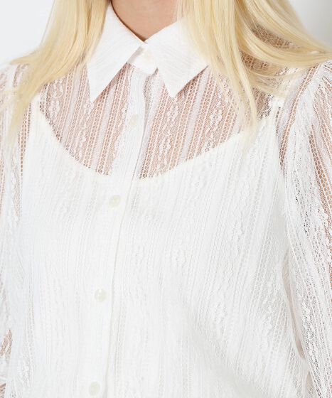パフスリーブレースシャツ[商品：PN24SS-041] - PUNYUS Online