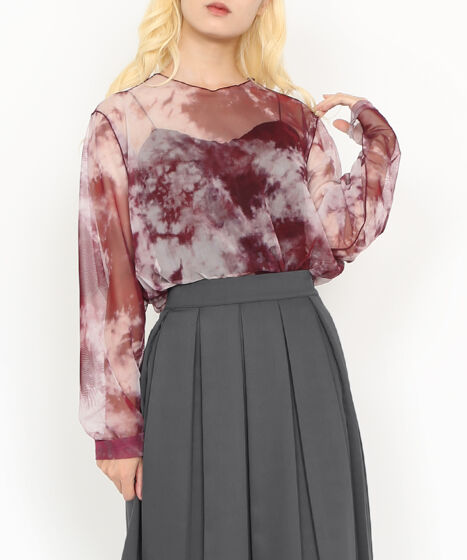 グラデーションシアートップス[商品：PN24SS-050] - PUNYUS
