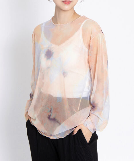 グラデーションシアートップス[商品：PN24SS-050] - PUNYUS Online