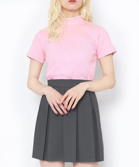 パステルハイネックリブTシャツ[商品：PN24SS-062] - PUNYUS
