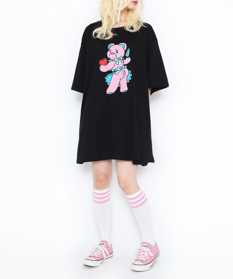 ベアプリントビッグTシャツ[商品：PN24SS-064] - PUNYUS Online