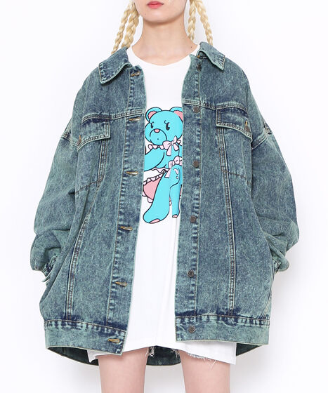 プニュズ　ひろ ベアプリントビッグTシャツ[商品：PN24SS-064] - PUNYUS Online