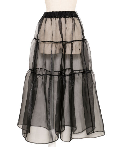 オーガンジーティアードスカート[商品：PN24SS-071] - PUNYUS