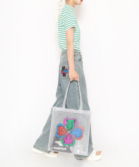 恋愛しようぜ若者クリアトートバッグ[商品：PN24SS-093] - PUNYUS