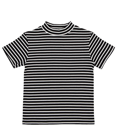 【美品】BEARDSLEYパフスリーブ 変形 ボーダー カットソー Tシャツ BEARDSLEY（ビアズリー）の「ボーダーフレンチ変形カットソー（T