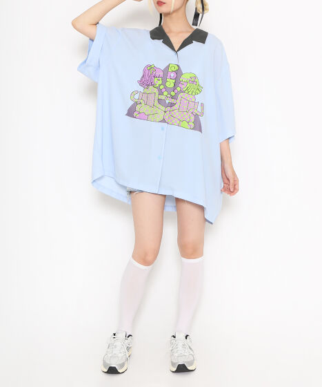 CAT'S girls開襟シャツ[商品：PN24SS-098-1] - PUNYUS Online
