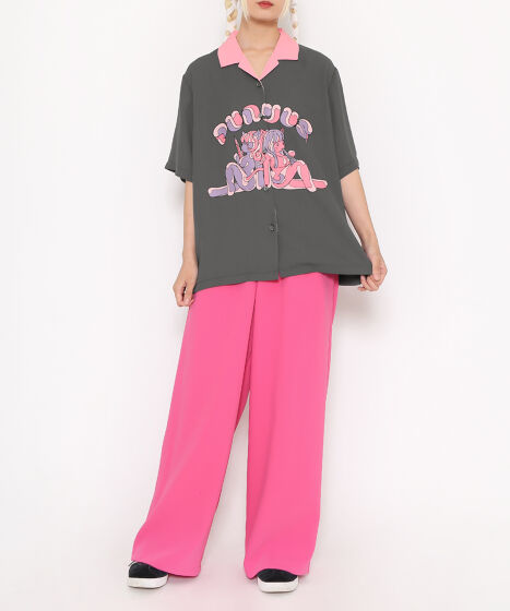 こにゃにゃ様 ブラウス 38ピンク CAT'S girls開襟シャツ[商品：PN24SS-098-1] - PUNYUS Online