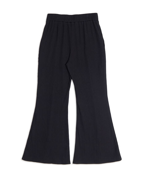 KISHIDAMIKI フレアパンツ 黒 ファー付き フロントスリットフレアパンツ[商品：PN25AW-006] - PUNYUS Online