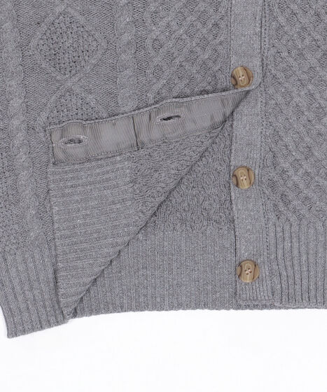 【OUR】上質ウール100%のニットカーディガン ウール100％ニットボトルネックカーディガン（so）の商品詳細