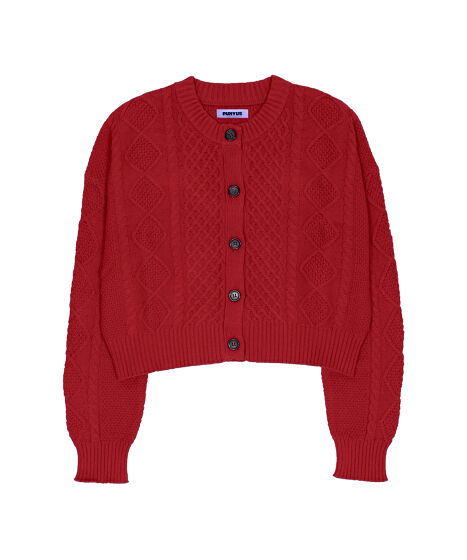 ケーブルニットカーディガン[商品：PN25AW-009] - PUNYUS Online Store