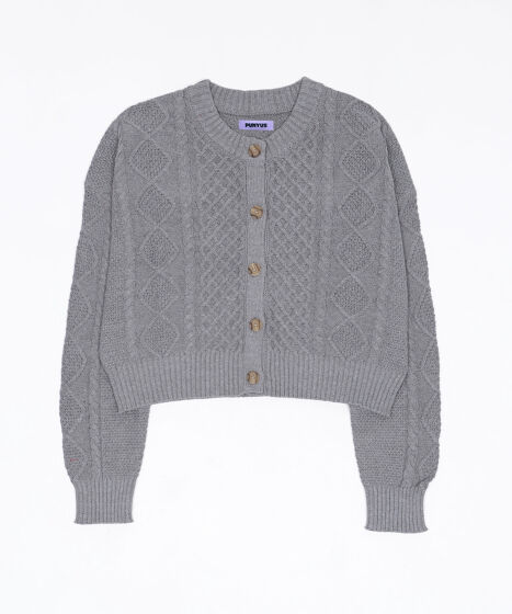 ケーブルニットカーディガン[商品：PN25AW-009] - PUNYUS Online Store