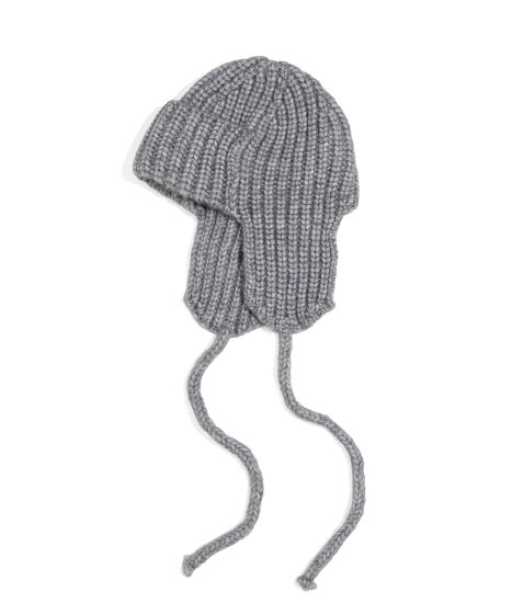 PRADA ニット帽　耳当て もこもこ】PRADA◇Re-Nylon フライトキャップ 耳当て付き ロゴ (PRADA