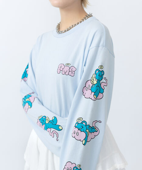 ベアスリーブプリントロンT[商品：PN25AW-015] - PUNYUS Online Store