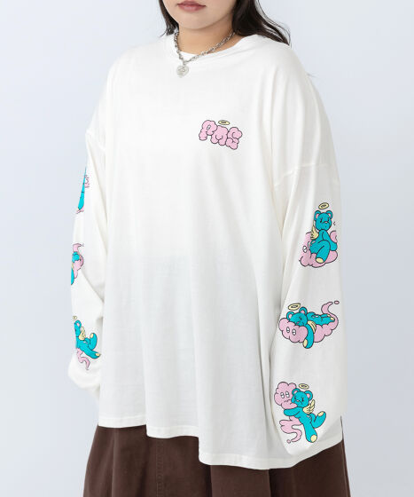 ベアスリーブプリントロンT[商品：PN25AW-015] - PUNYUS Online Store