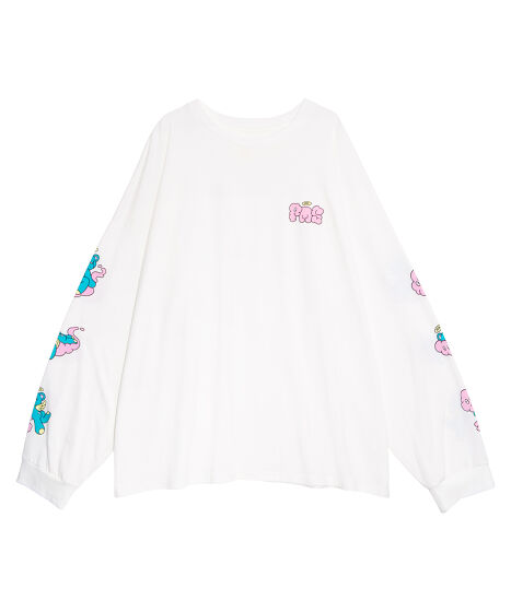 ベアスリーブプリントロンT[商品：PN25AW-015] - PUNYUS Online Store