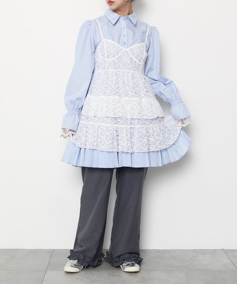プリーツヘムシャツワンピース[商品：PN25AW-016] - PUNYUS Online