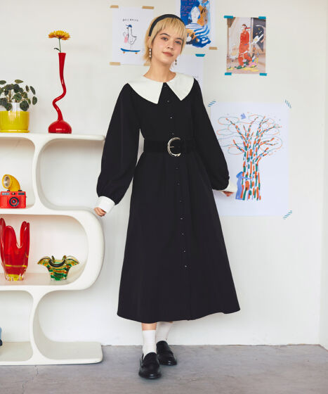 長袖パフスリーブワンピース[商品：PN25AW-017] - PUNYUS Online Store