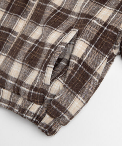 ボア襟チェック柄ブルゾン[商品：PN25AW-018] - PUNYUS Online Store