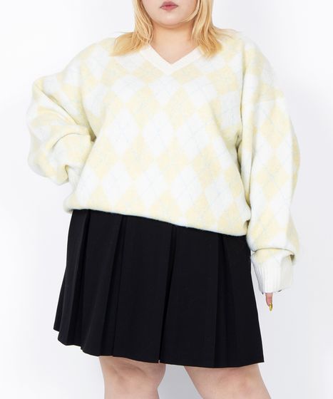 アーガイルVネックニット[商品：PN25AW-025] - PUNYUS Online Store