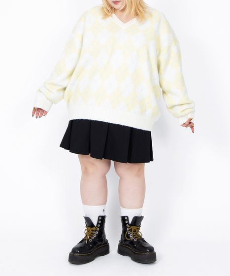 アーガイルVネックニット[商品：PN25AW-025] - PUNYUS Online Store