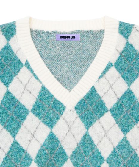 アーガイルVネックニット[商品：PN25AW-025] - PUNYUS Online Store