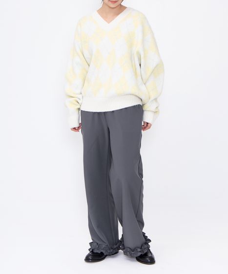 アーガイルVネックニット[商品：PN25AW-025] - PUNYUS Online Store