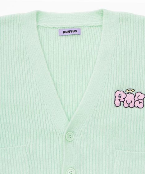 ロゴ刺繍ニットカーディガン[商品：PN25AW-026] - PUNYUS Online Store